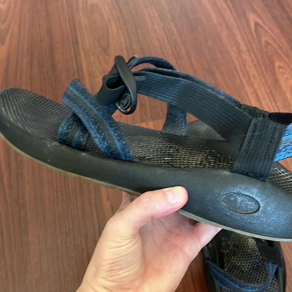 $110 Men’s Chaco 12 blue stripe hiking hikingcore sandal cute men’s